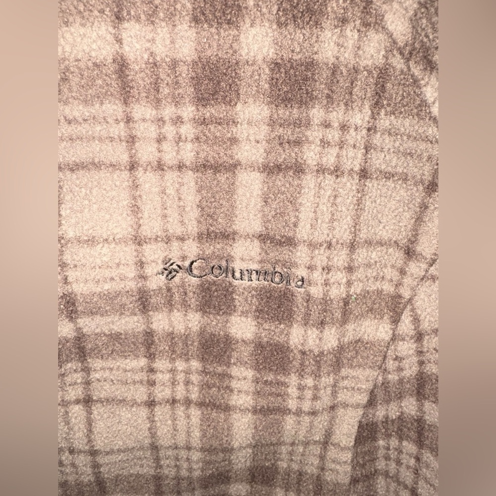 Womens Brown Plaid Columbia Zip Up Jacket - Picture 5 of 6